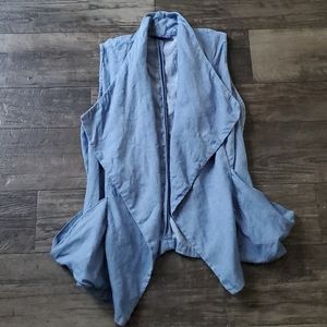 Vivienne Vivienne Tam Linen Waterfall Drape Vest